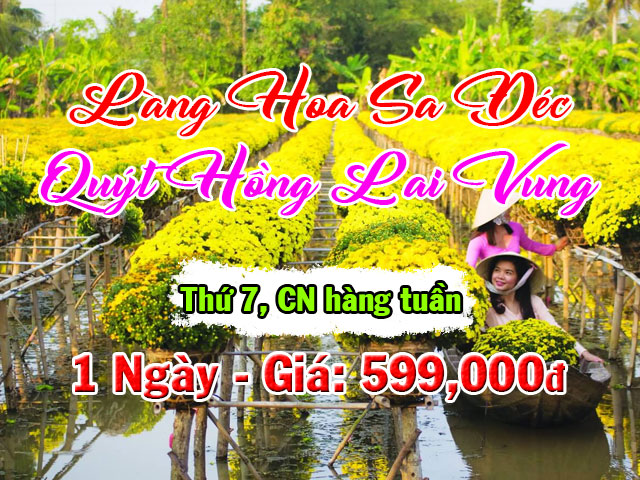 Tour du lịch Làng Hoa Sa Đéc - Vườn Quýt Hồng Lai Vung - Đồng Tháp 2021